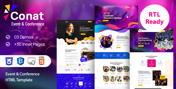 [Download] Conat | Event & Conference HTML Template + RTL Ready 