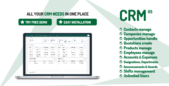 [Download] CRM OS – Contact, Company, Opportunity, Quote, Task all in one CRM software 