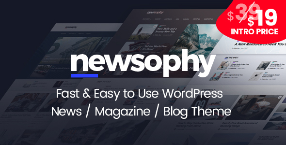 [Download] Newsophy – Fast and Easy to Use WordPress News and Blog Theme 