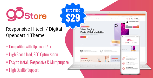 [Download] GoStore – Responsive Hitech/Digital Store Opencart 4 Theme 