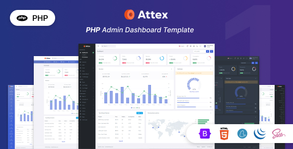 [Download] Attex – PHP Admin & Dashboard Template 