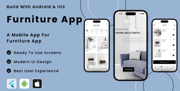 [Download] Furniture app – Flutter Mobile App Template 
