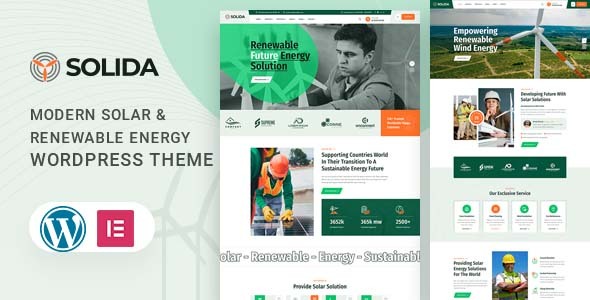 [Download] Solida – Solar & Renewable Energy WordPress Theme 