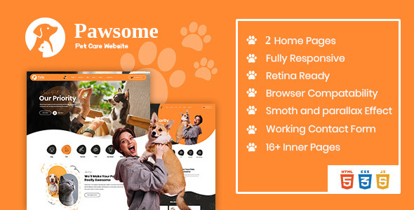 [Download] Pawsome Percare HTML Template 