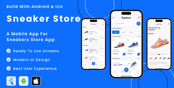 [Download] Sneaker Store app – Flutter Mobile App Template 