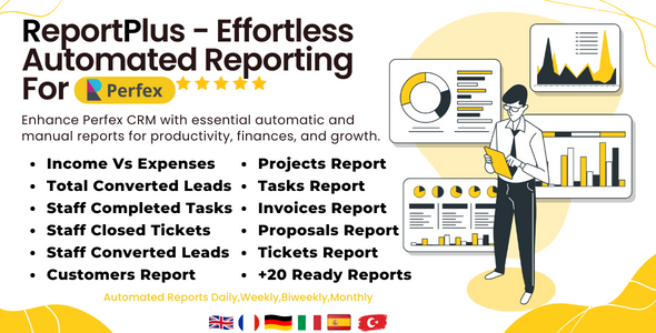 [Download] ReportPlus – Effortles Automated Reporting Module for Perfex CRM 