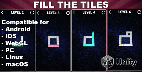 [Download] Fill The Tiles – Unity Puzzle Game For Android And iOS – Ready For Release 