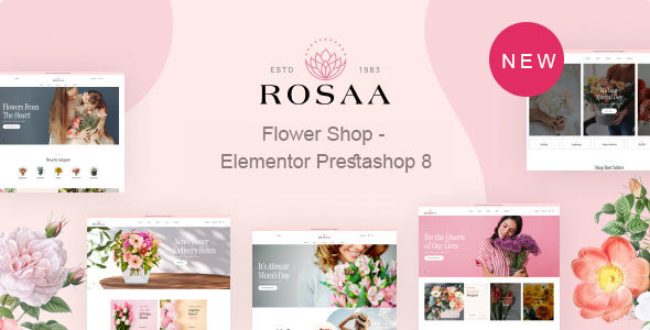 [Download] Rosaa Flower Shop – Elementor Prestashop Theme 
