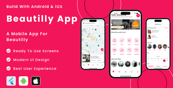 [Download] Beautilly App – Flutter Mobile App Template 