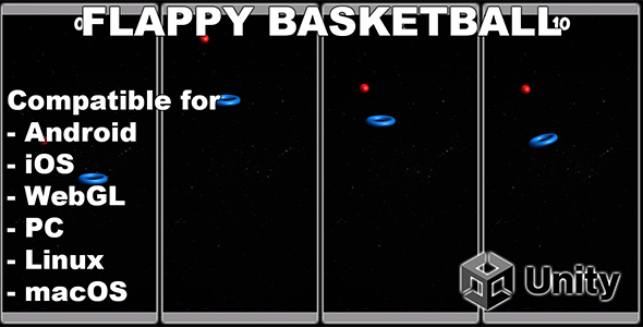 [Download] Flappy Basketball – Unity Game Source Code – Bird Space Jam 