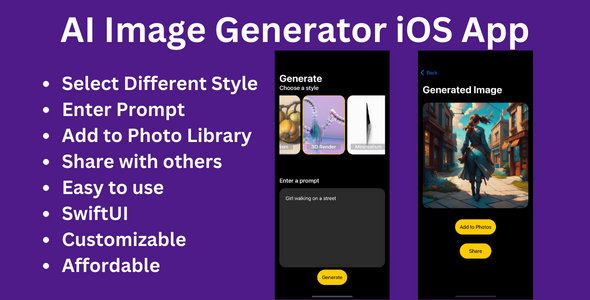[Download] AI Image Generator iOS App 