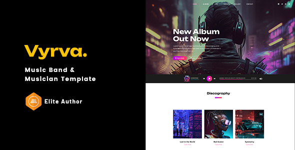 [Download] Vyrva- Music Band & Musician Template 