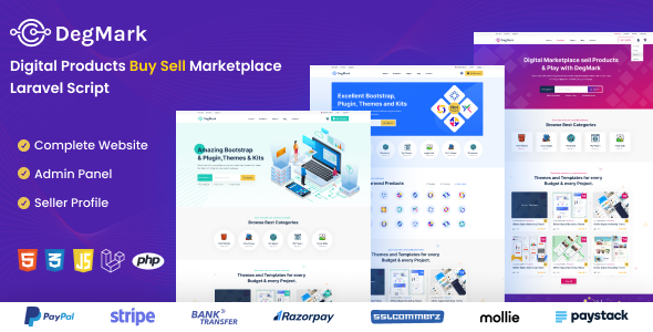 [Download] DegMark – Digital Products Buy Sell Marketplace Laravel Script 