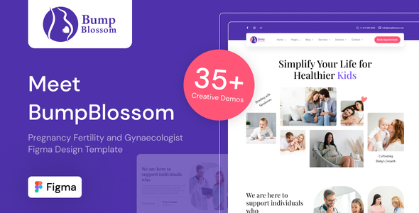 [Download] BumpBlossom – Pregnancy Fertility and Gynaecologist Figma Design Template 