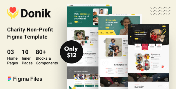 [Download] Donik  –  Charity & Fundraising Figma Template 