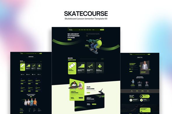 [Download] Skatecourse – Skateboard Lesson Elementor Kit 