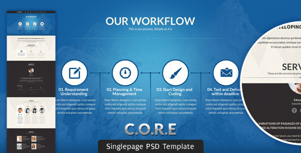 [Download] CORE – Multipurpose SinglePage PSD Template 