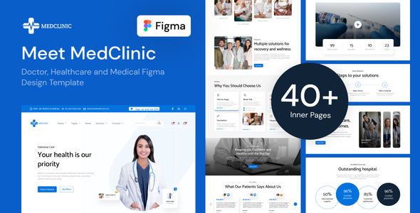 [Download] MedClinic – Doctor, Healthcare and Medical Figma Design Template 