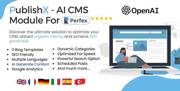 [Download] PublishX – AI Powered CMS For Perfex CRM 