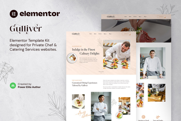 [Download] Gulliver – Private Chef & Personal Dining Services Elementor Template Kit 
