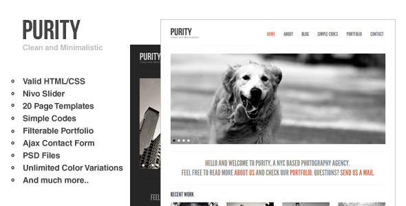 Download Purity: Responsive, Clean, Minimal & Bold Template Nulled 