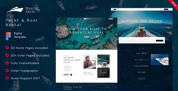 [Download] Neera – Yacht and Boat Rental Figma Template 