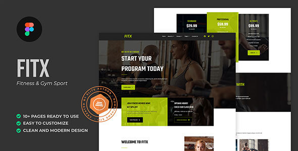 [Download] Fitx – Fitness & Gym Figma Template 