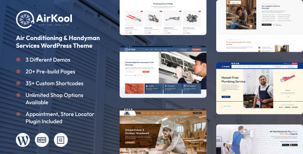 [Download] AirKool – Air Conditioning & Handyman Services WordPress Theme 