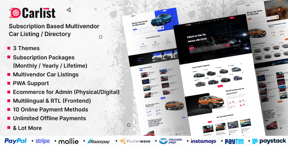 [Download] Carlist – Multivendor Car Listing Directory Website (Subscription Based) 
