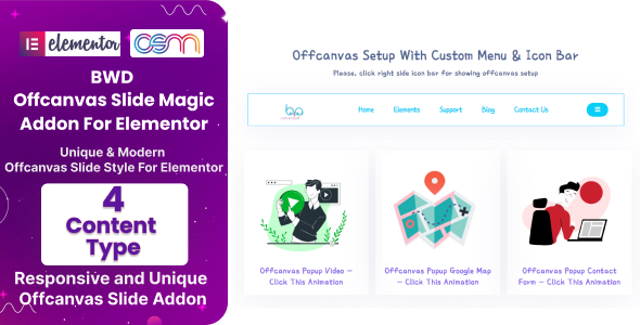 [Download] BWD Offcanvas Slide Magic Addon For Elementor 