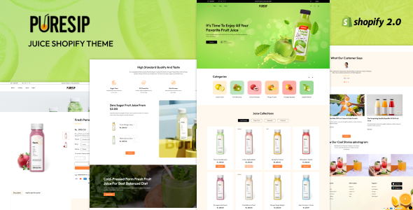 [Download] Puresip – Juice & Health Drinks Shopify Theme 