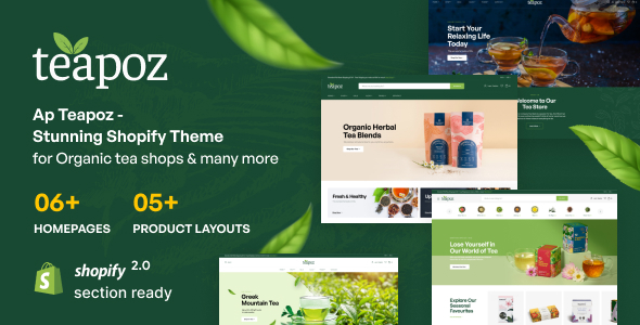 Nulled Ap Teapoz – Organic Tea Shop Shopify Theme free download