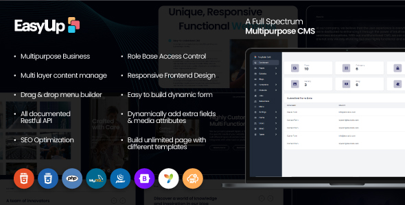 [Download] EasyUp Multipurpose Website CMS & API 