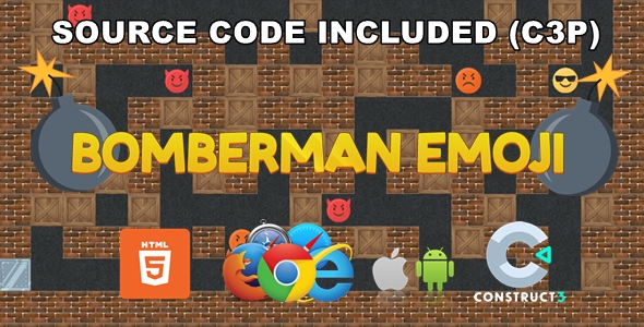 [Download] Bomberman Emoji – Desktop/Mobile – HTML5 Game – (C3P) 