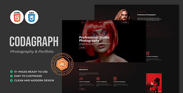 Nulled Codagraph – Photography & Portfolio HTML Template free download