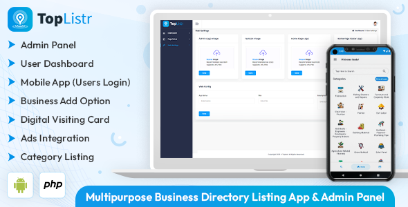 Nulled TopListr – Multipurpose Business Directory Listing App and Admin Panel. free download