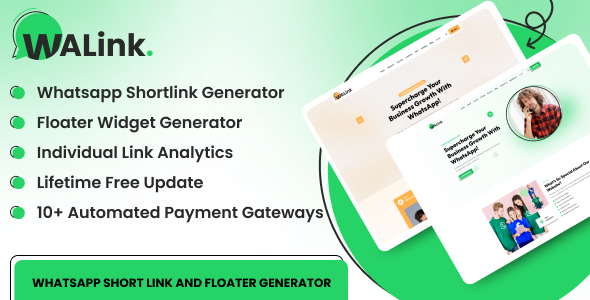 [Download] WALink – WhatsApp Shortlink and Floater Generator 