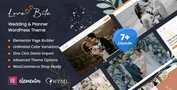 Nulled Lovebite –  Wedding & Planner WordPress Theme free download