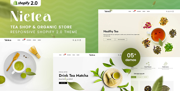 [Download] Nietea – Tea Shop & Organic Store Responsive Shopify 2.0 Theme 