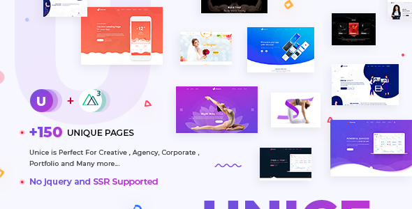 [Download] Unice – Creative Agency & Business Multipurpose NuxtJs Template 