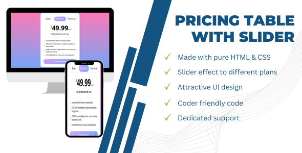 [Download] Price Table with sliding effect 