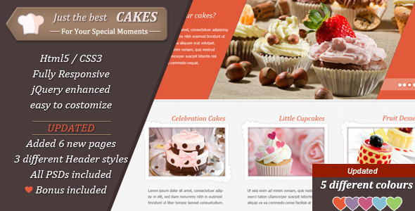 Download JustCakes – Cake Bakery HTML template Nulled 