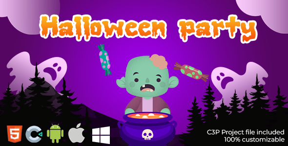 [Download] Halloween Candy – HTML5 game (Construct 3) 
