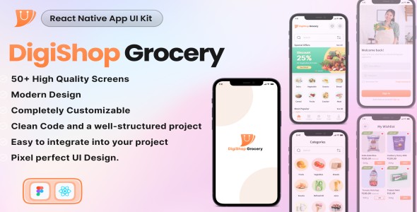 [Download] Grocery Application UI Kit | React Native UI Kit with Source Code 