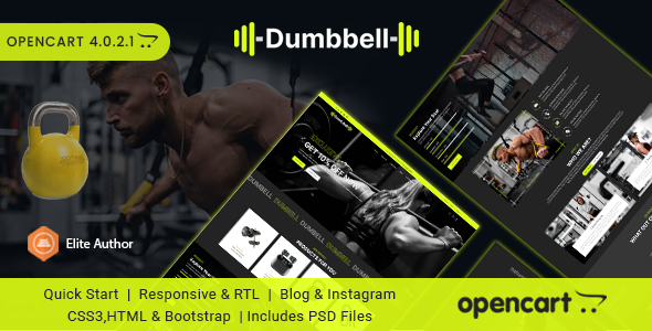[Download] Dumbell – Gym, Sports Clothing & Fitness Equipment Opencart Theme 