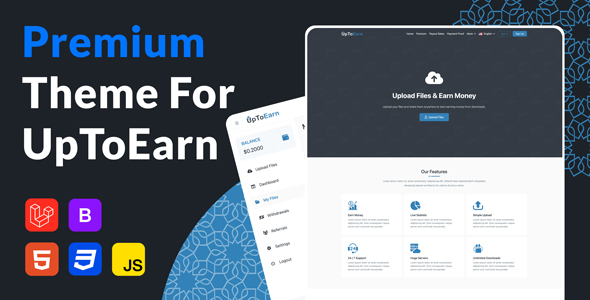 [Download] Flaty – Premium Theme For UpToEarn 