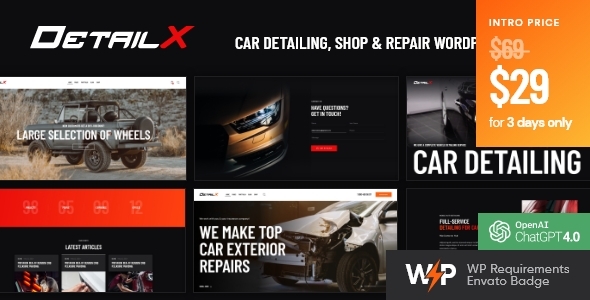 [Download] DetailX – Car Detailing, Shop & Repair WordPress Theme 