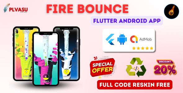 [Download] Fire Bounce Flutter Game App, With Html5 Code 