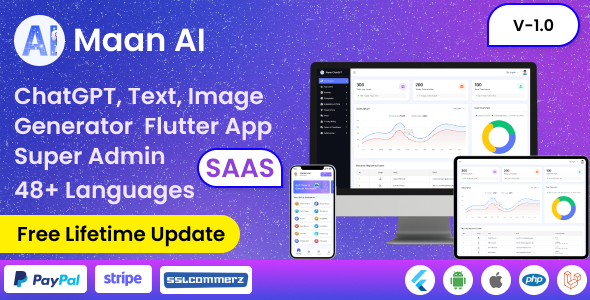 Nulled Maan AI – ChatGPT, Open AI Flutter App with Super Admin ( SAAS ) free download