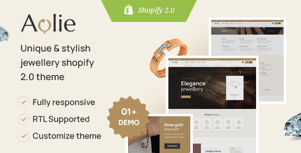 [Download] Aolie – Unique & Style Jewellery Shopify 2.0 Theme 